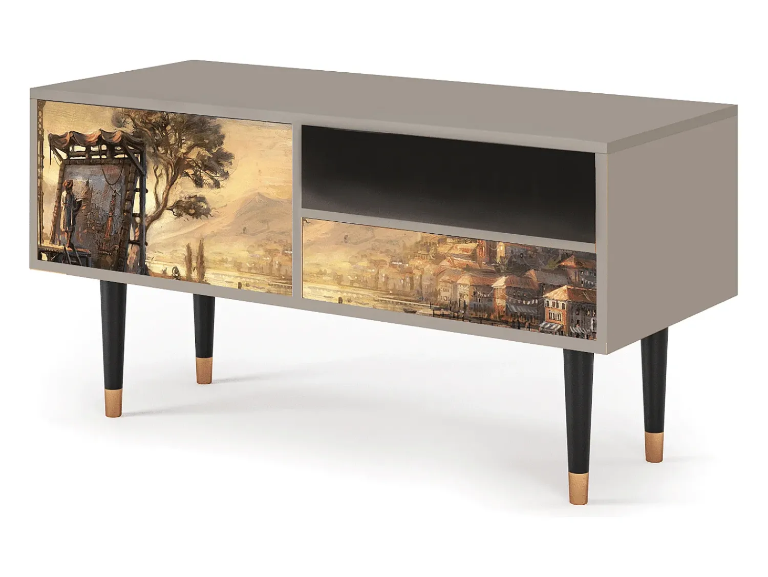 Móvel De Tv| Mueble de TV - 115х59х48 cm - T3 - Venice, Areia Bege