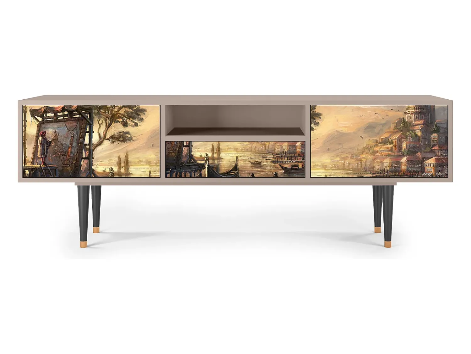 Móvel De Tv| Mueble de TV - 170х59х41 cm - T6 - Venice, Latte Bege