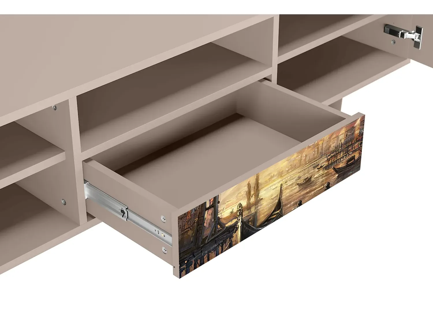 Móvel De Tv| Mueble de TV - 170х59х41 cm - T6 - Venice, Latte Bege
