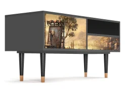 Mueble de TV - 115х59х48 cm - T3 - Venice, Antracite Cinza antracite