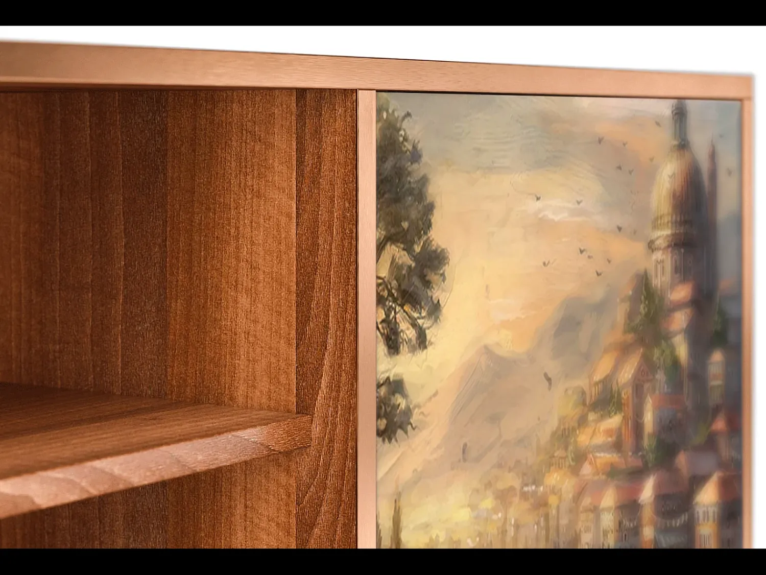 Móvel De Tv* Mueble de TV - 170х69х48 cm - T2 - Venice, Nogueira Castanho