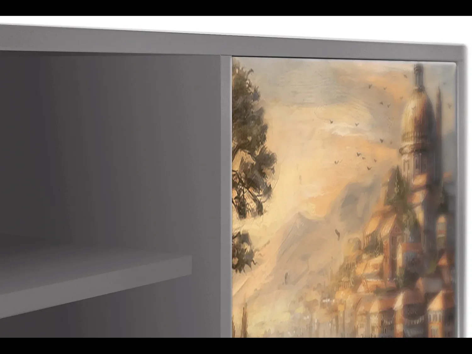 Móvel De Tv| Mueble de TV - 170х69х48 cm - T2 - Venice, Cinza Cinzento