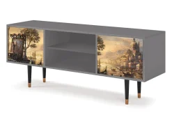 Móvel De Tv| Mueble de TV - 170х69х48 cm - T2 - Venice, Cinza Cinzento