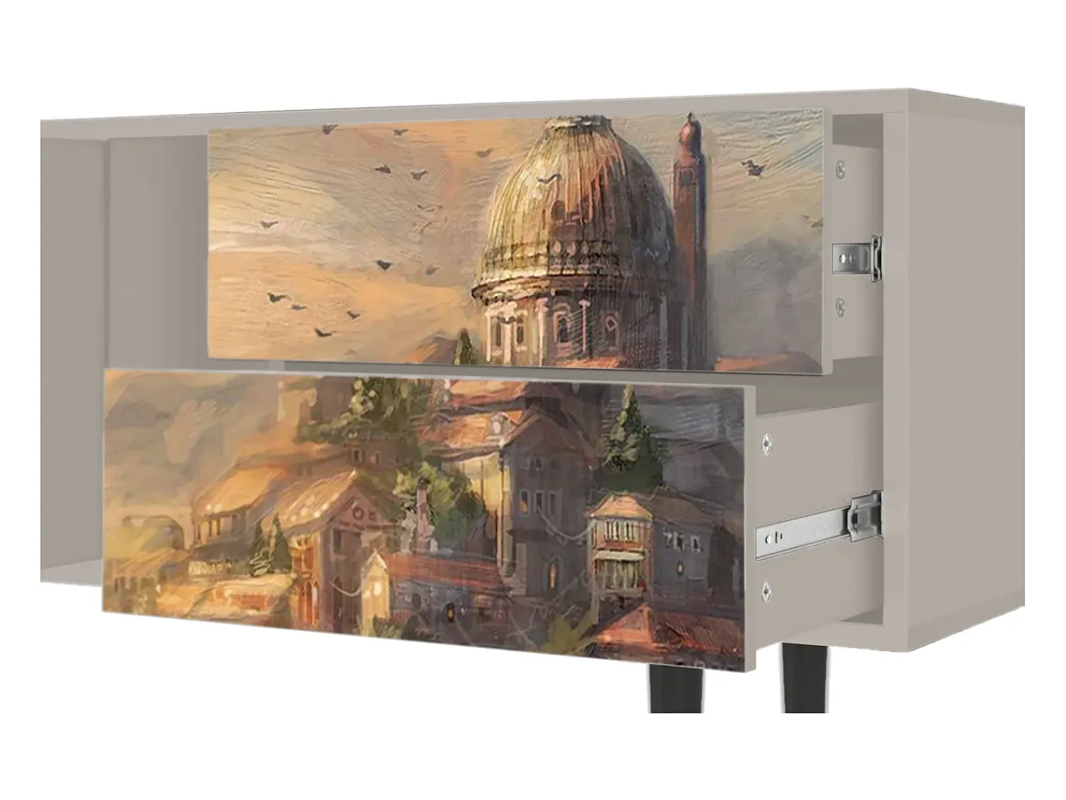 Discount Mueble de TV - 170х69х48 cm - T1 - Venice, Areia Bege