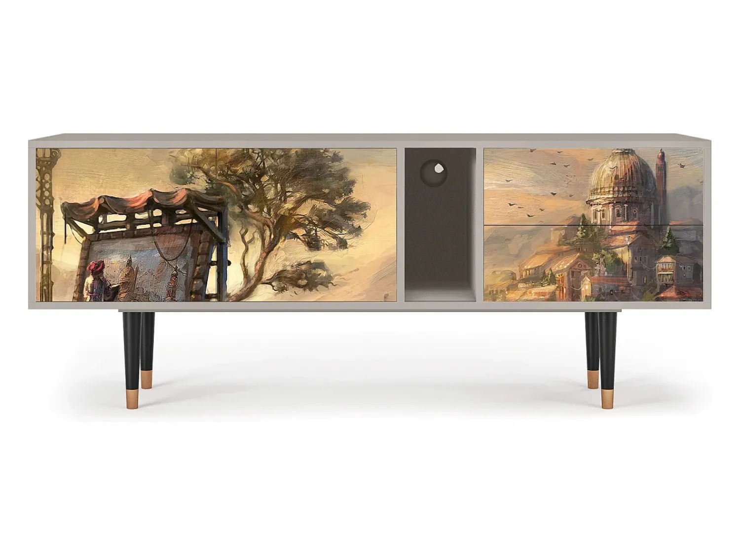 Discount Mueble de TV - 170х69х48 cm - T1 - Venice, Areia Bege