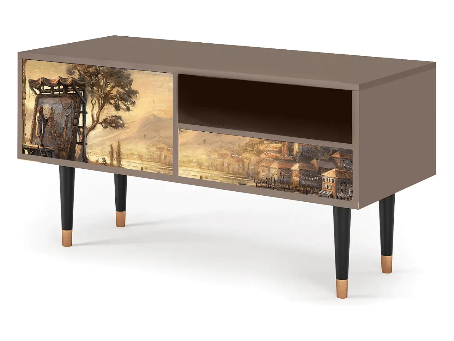 Hot Mueble de TV - 115х59х48 cm - T3 - Venice, Latte Bege