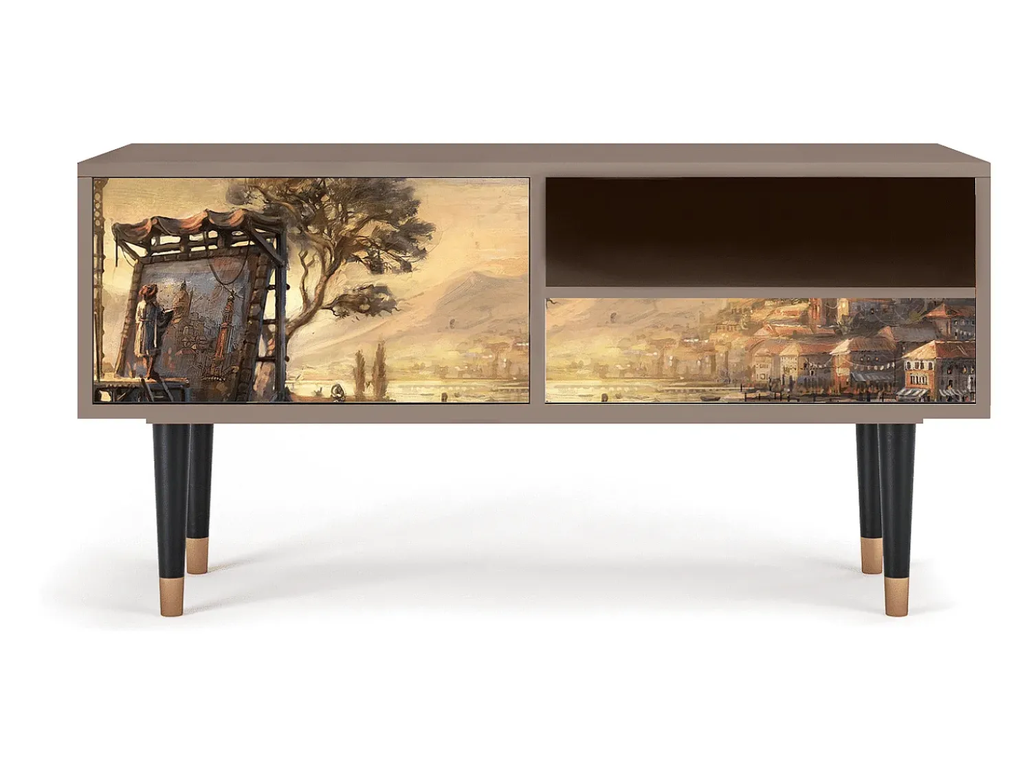 Hot Mueble de TV - 115х59х48 cm - T3 - Venice, Latte Bege