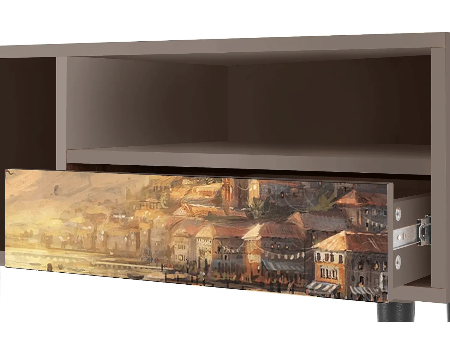 Hot Mueble de TV - 115х59х48 cm - T3 - Venice, Latte Bege