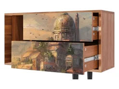 Mueble de TV - 170х69х48 cm - T1 - Venice, Nogueira^ Móvel De Tv