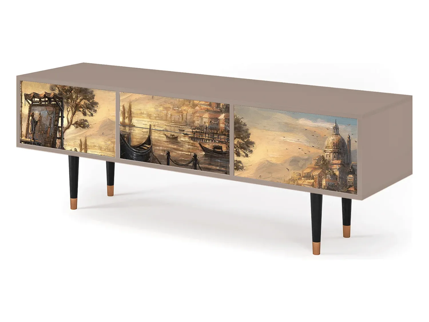 New Mueble de TV - 170х59х48 cm - T4 - Venice, Latte Bege