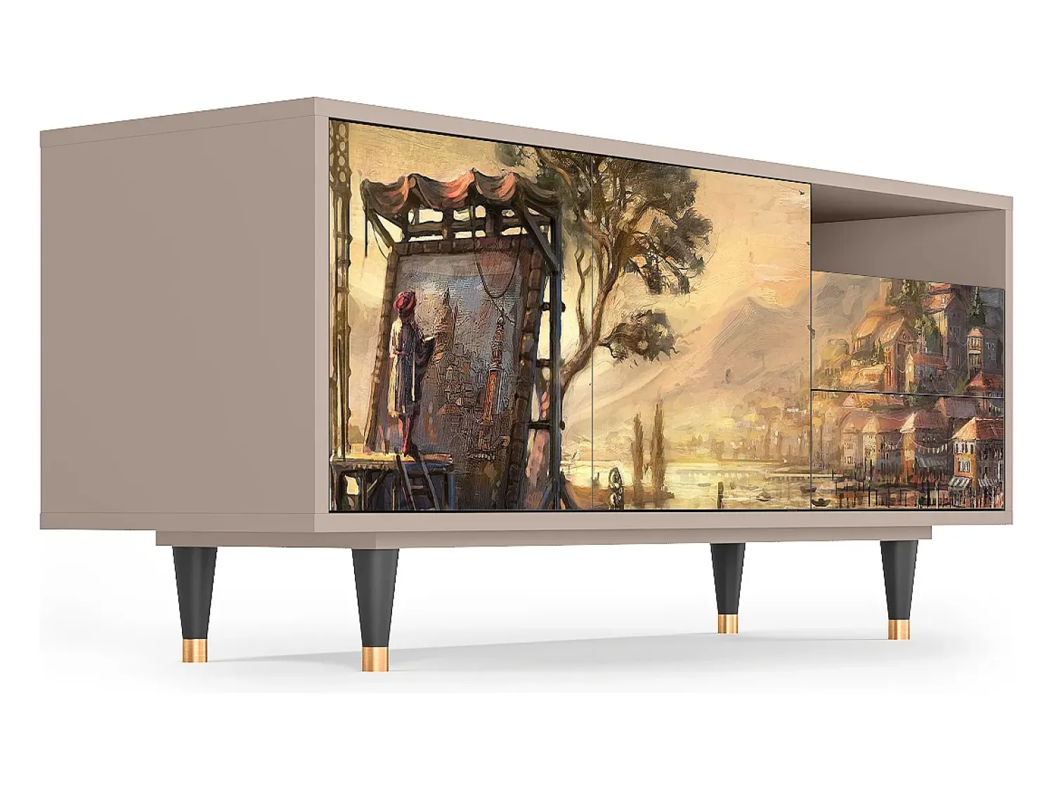 Mueble de TV - 125х56х41 cm - T7 - Venice, Latte^ Móvel De Tv