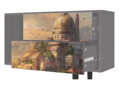 Mueble de TV - 170х69х48 cm - T1 - Venice, Cinza^ Móvel De Tv