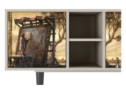 Móvel De Tv| Mueble de TV - 150х69х41 cm - T5 - Venice, Areia Bege