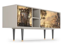 Móvel De Tv| Mueble de TV - 150х69х41 cm - T5 - Venice, Areia Bege