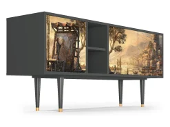 Mueble de TV - 150х69х41 cm - T5 - Venice, Antracite^ Móvel De Tv
