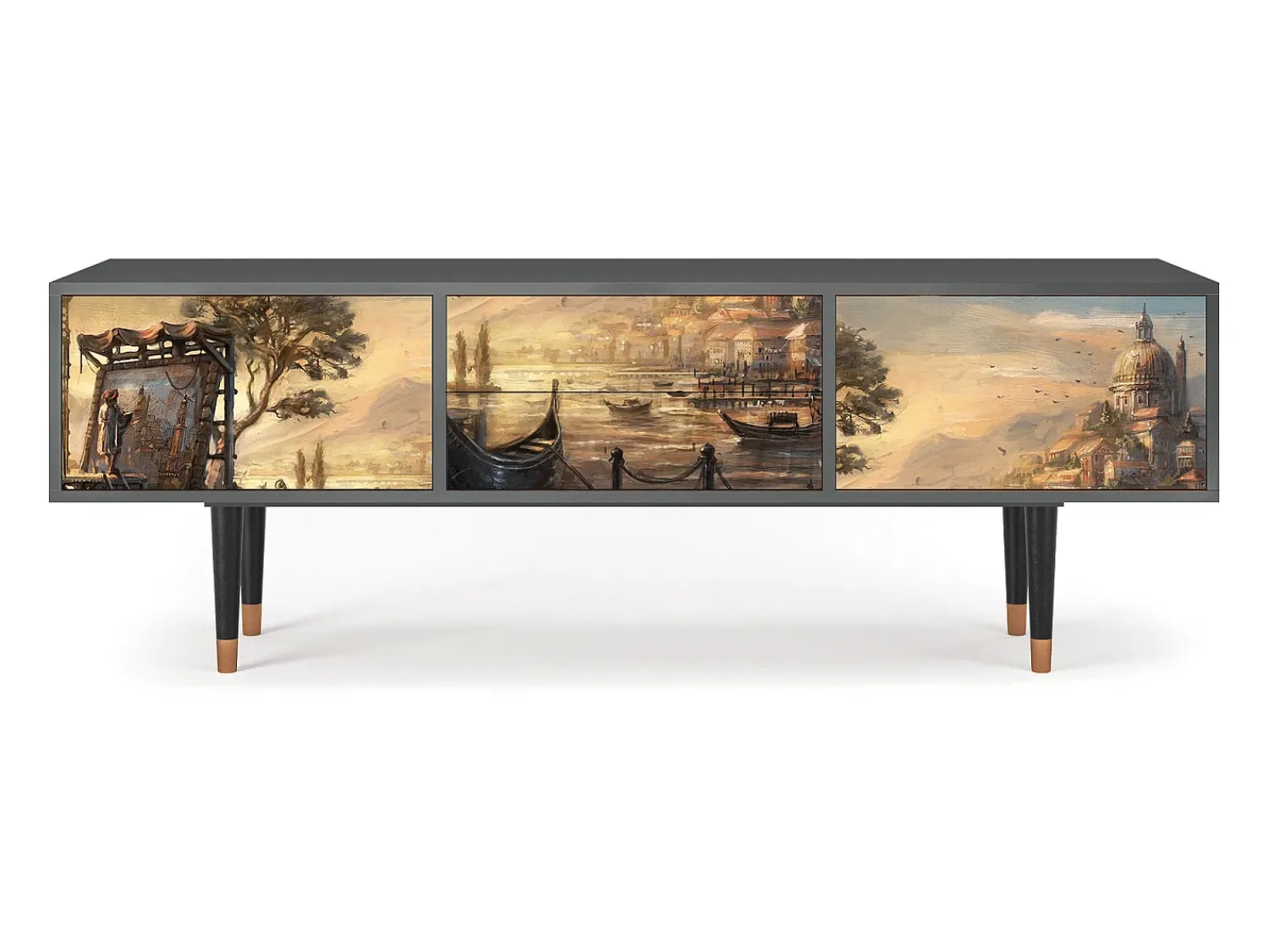 Mueble de TV - 170х59х48 cm - T4 - Venice, Antracite^ Móvel De Tv