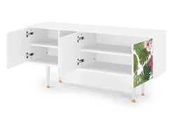 Móvel De Tv| Mueble de TV - 150х69х41 cm - T5 - Verdant Tropics, Branco Bege