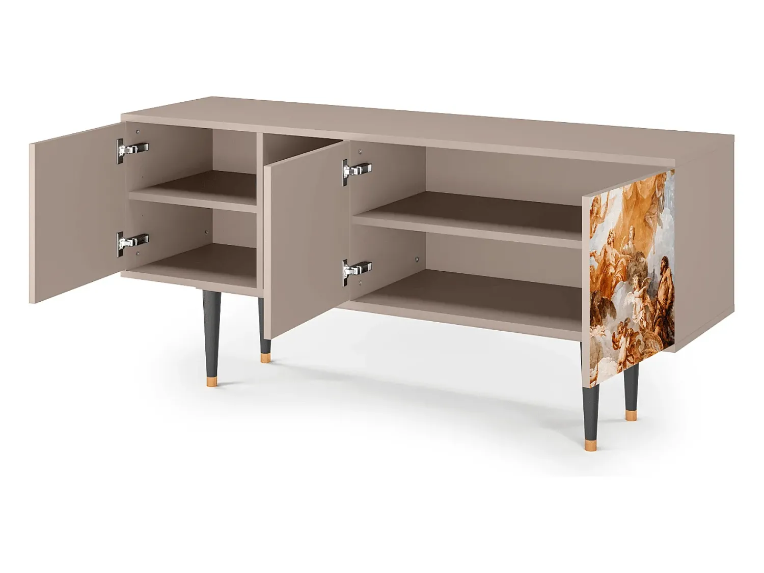 Móvel De Tv| Mueble de TV - 150х69х41 cm - T5 - Versailles, Latte Bege