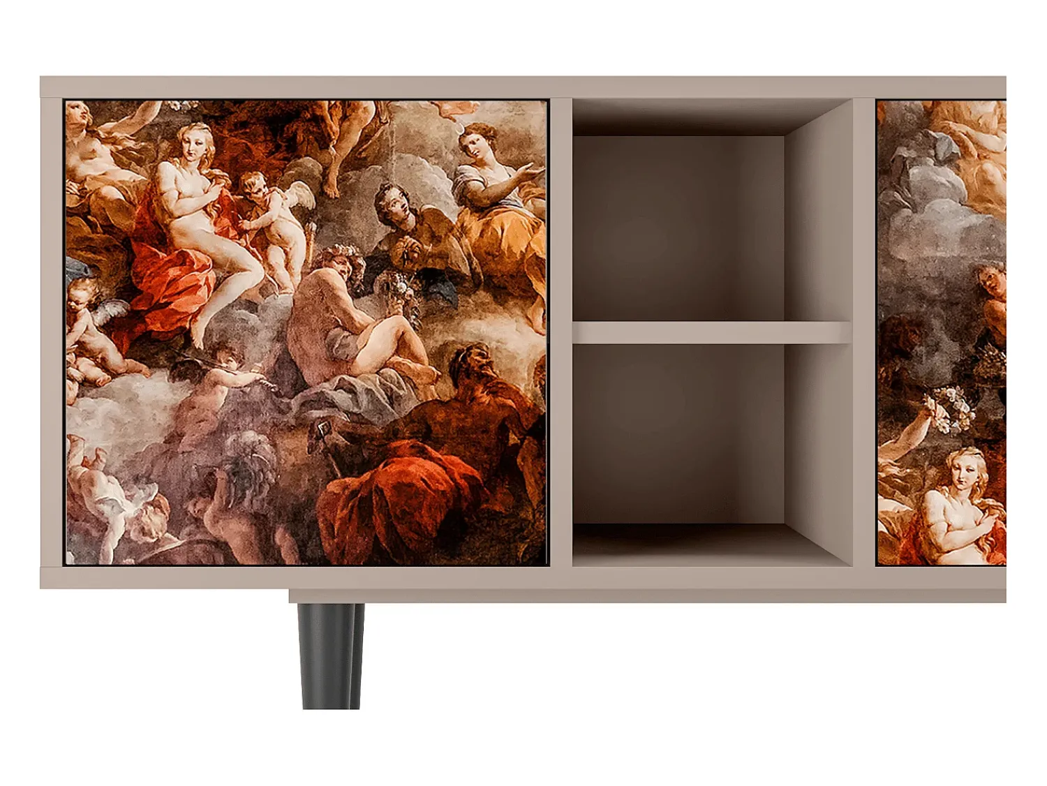 Móvel De Tv| Mueble de TV - 150х69х41 cm - T5 - Versailles, Latte Bege