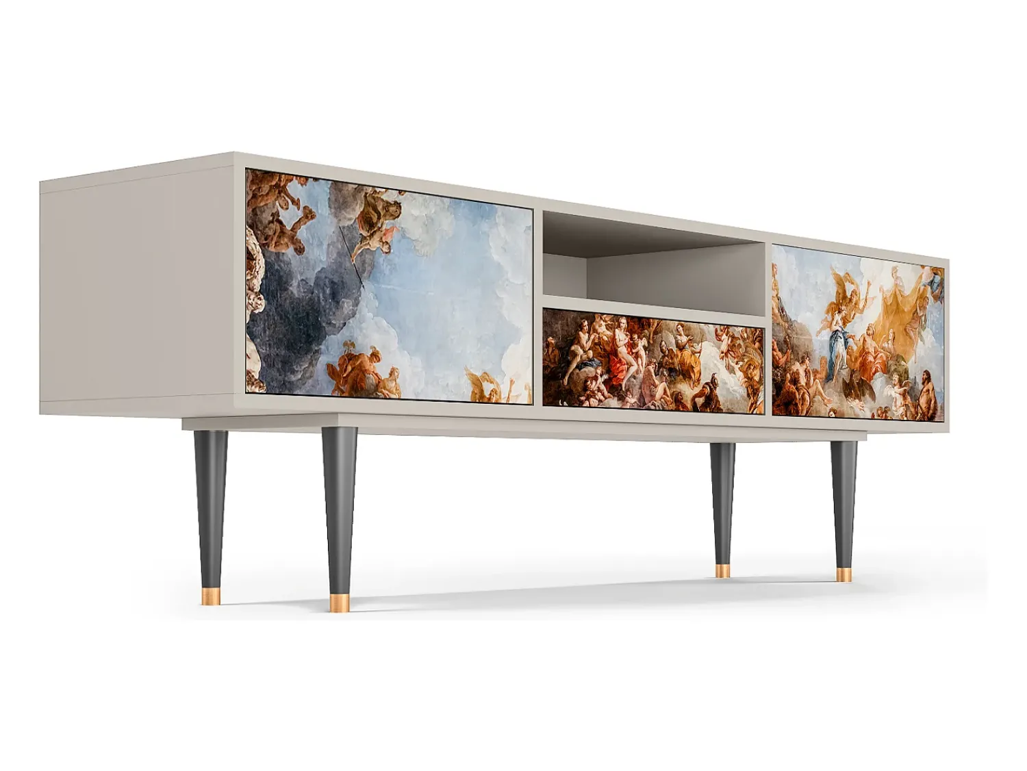Móvel De Tv| Mueble de TV - 170х59х41 cm - T6 - Versailles, Areia Bege