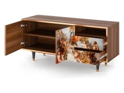 Mueble de TV - 125х56х41 cm - T7 - Versailles, Nogueira Castanho