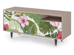 Outlet Mueble de TV - 125х56х41 cm - T7 - Verdant Tropics, Latte Bege