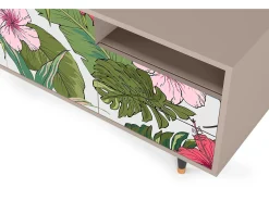 Outlet Mueble de TV - 125х56х41 cm - T7 - Verdant Tropics, Latte Bege