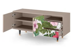 Outlet Mueble de TV - 125х56х41 cm - T7 - Verdant Tropics, Latte Bege