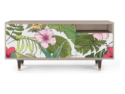 Outlet Mueble de TV - 125х56х41 cm - T7 - Verdant Tropics, Latte Bege