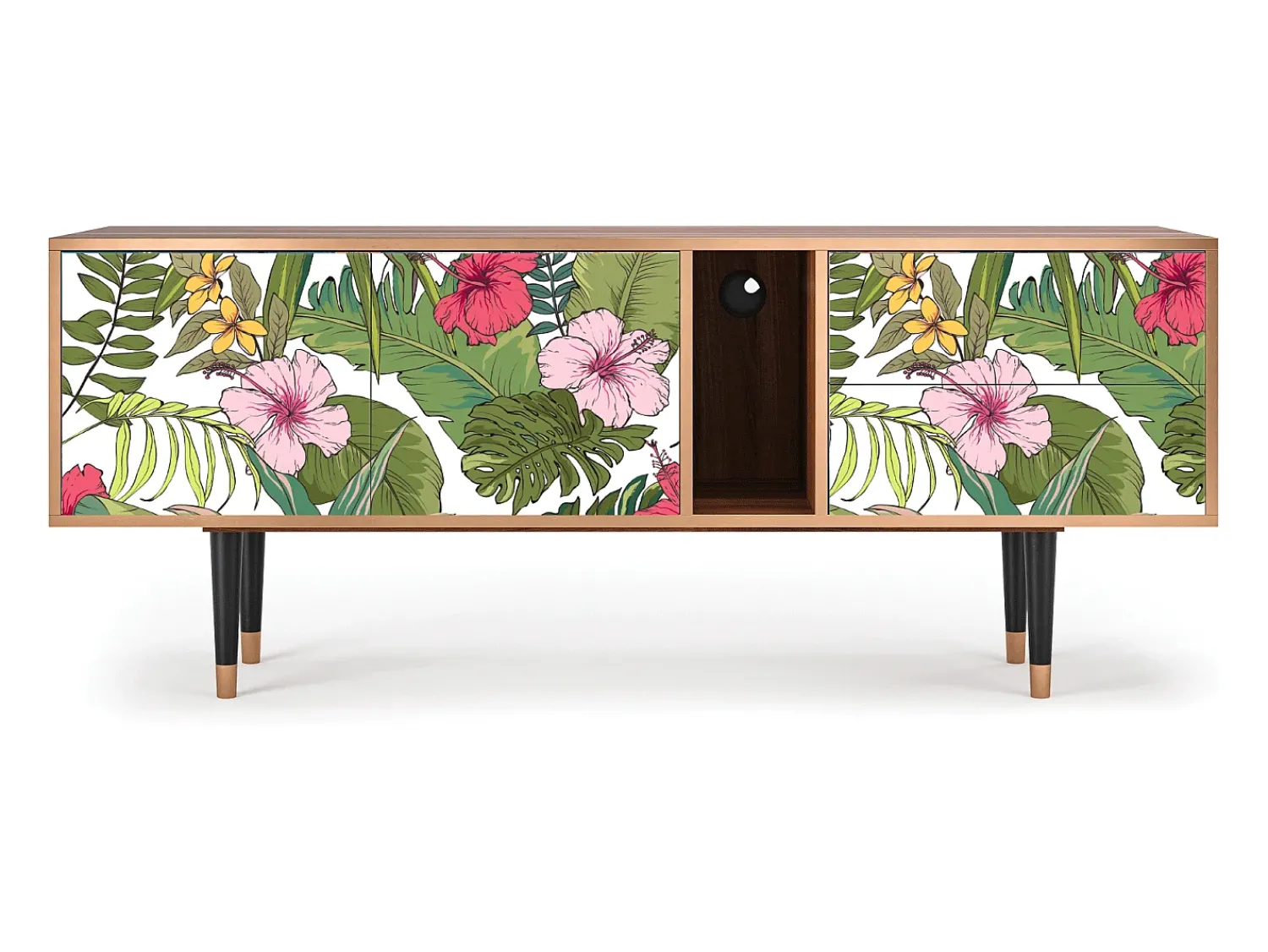 Mueble de TV - 170х69х48 cm - T1 - Verdant Tropics, Nogueira^ Móvel De Tv