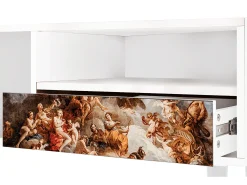 Móvel De Tv| Mueble de TV - 115х59х48 cm - T3 - Versailles, Branco Bege