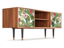 Móvel De Tv| Mueble de TV - 170х69х48 cm - T2 - Verdant Tropics, Nogueira Castanho