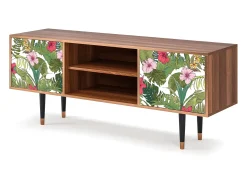 Móvel De Tv| Mueble de TV - 170х69х48 cm - T2 - Verdant Tropics, Nogueira Castanho