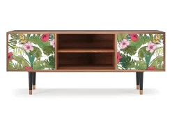 Móvel De Tv| Mueble de TV - 170х69х48 cm - T2 - Verdant Tropics, Nogueira Castanho