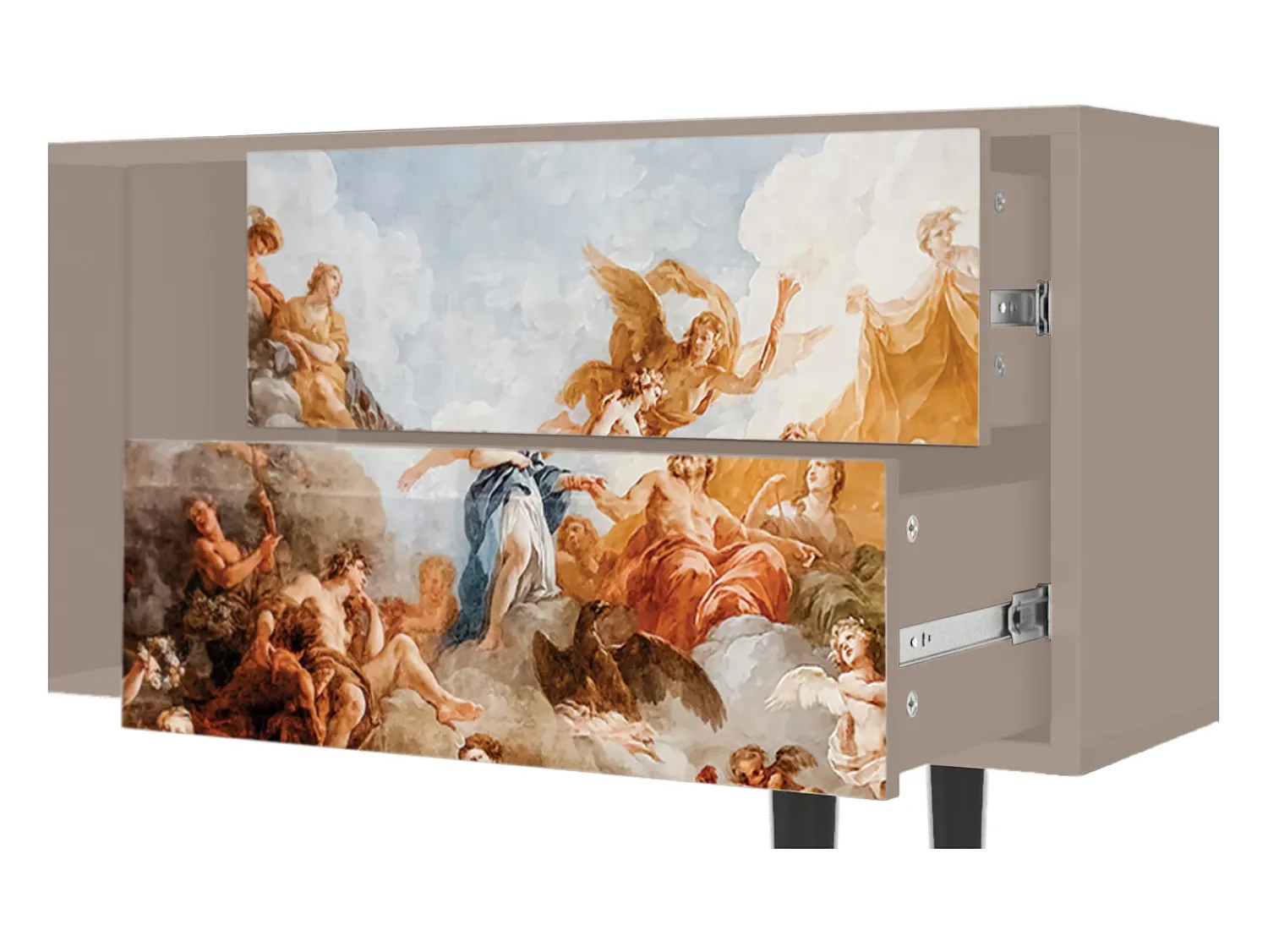 Móvel De Tv| Mueble de TV - 170х69х48 cm - T1 - Versailles, Latte Bege