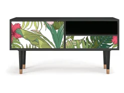 Móvel De Tv* Mueble de TV - 115х59х48 cm - T3 - Verdant Tropics, Antracite Cinza antracite