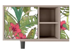 Móvel De Tv* Mueble de TV - 150х69х41 cm - T5 - Verdant Tropics, Latte Bege
