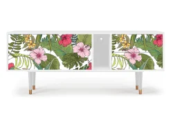 Mueble de TV - 170х69х48 cm - T1 - Verdant Tropics, Branco^ Móvel De Tv