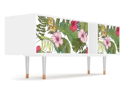 Mueble de TV - 170х69х48 cm - T1 - Verdant Tropics, Branco^ Móvel De Tv