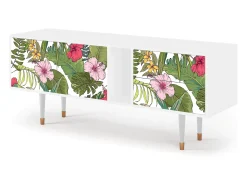 Mueble de TV - 170х69х48 cm - T1 - Verdant Tropics, Branco^ Móvel De Tv