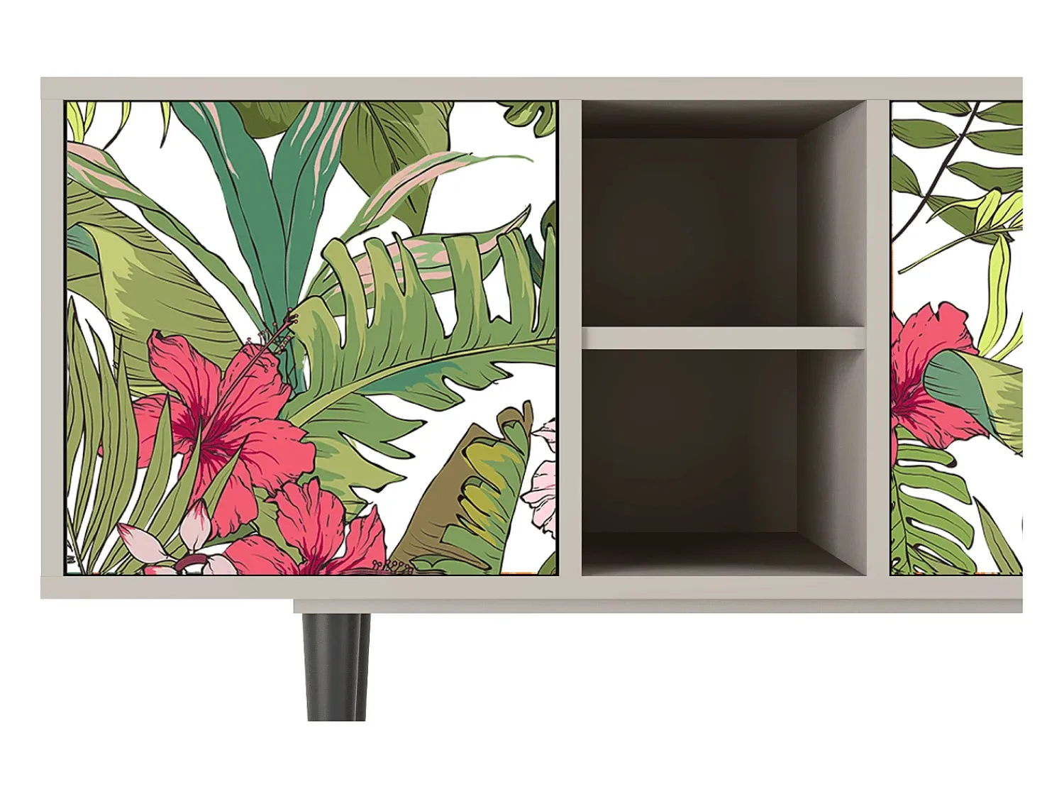 Online Mueble de TV - 150х69х41 cm - T5 - Verdant Tropics, Areia Bege
