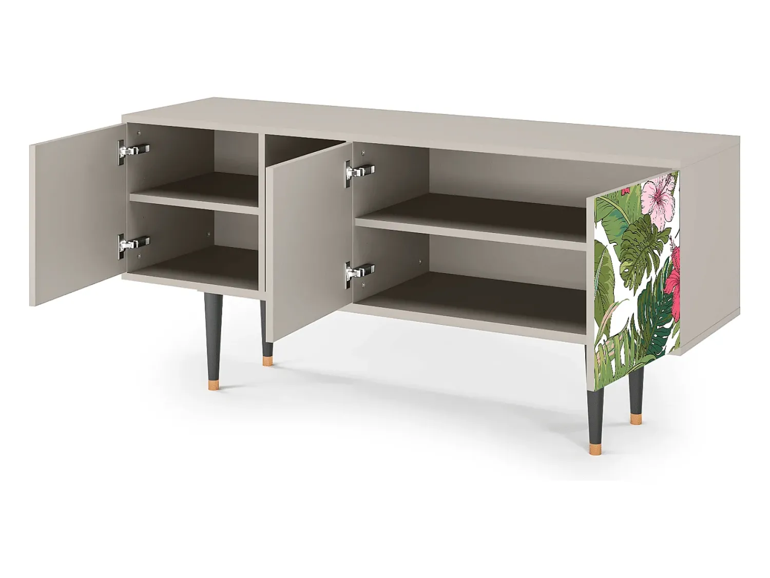 Online Mueble de TV - 150х69х41 cm - T5 - Verdant Tropics, Areia Bege