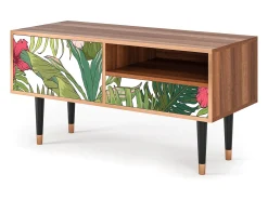 Online Mueble de TV - 115х59х48 cm - T3 - Verdant Tropics, Nogueira Castanho