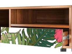 Online Mueble de TV - 115х59х48 cm - T3 - Verdant Tropics, Nogueira Castanho