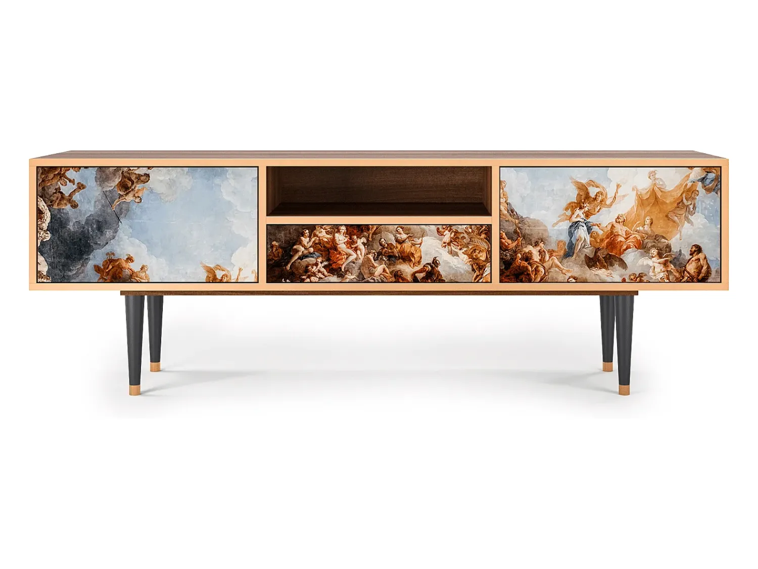 Móvel De Tv| Mueble de TV - 170х59х41 cm - T6 - Versailles, Nogueira Castanho