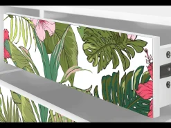 Mueble de TV - 170х59х48 cm - T4 - Verdant Tropics, Branco^ Móvel De Tv