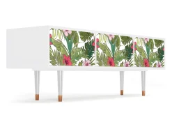 Mueble de TV - 170х59х48 cm - T4 - Verdant Tropics, Branco^ Móvel De Tv