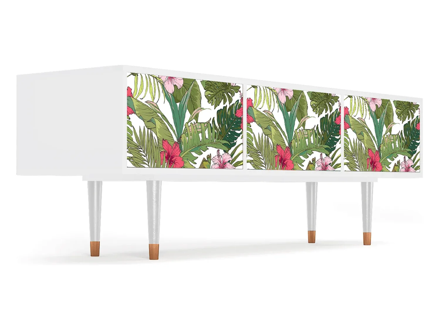 Mueble de TV - 170х59х48 cm - T4 - Verdant Tropics, Branco^ Móvel De Tv