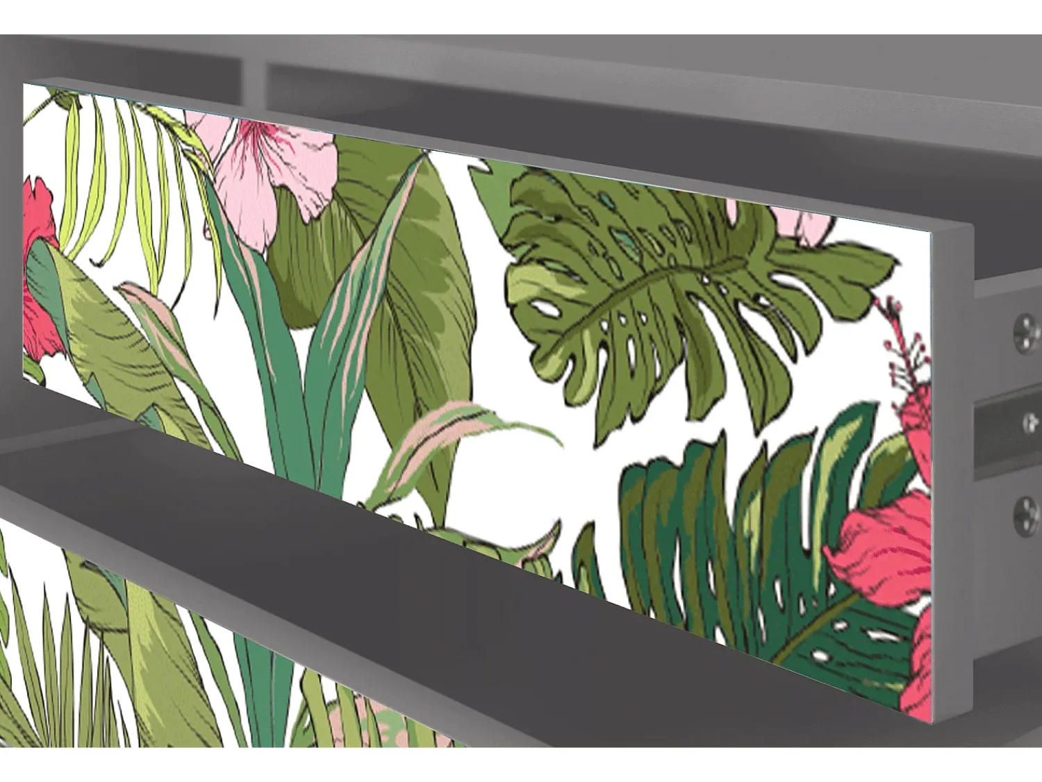 Online Mueble de TV - 170х59х48 cm - T4 - Verdant Tropics, Cinza Cinzento