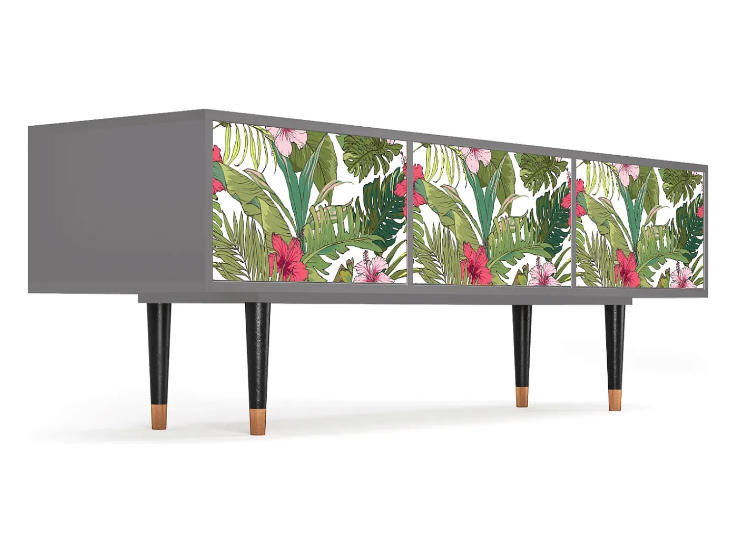 Online Mueble de TV - 170х59х48 cm - T4 - Verdant Tropics, Cinza Cinzento
